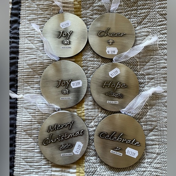 🌲BNWT CHRISTMAS PICTURE ORNAMENTS - Set of Six - Picture 5 of 5